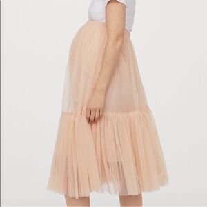 H&M Peach Tulle Skirt Maternity Size XL
